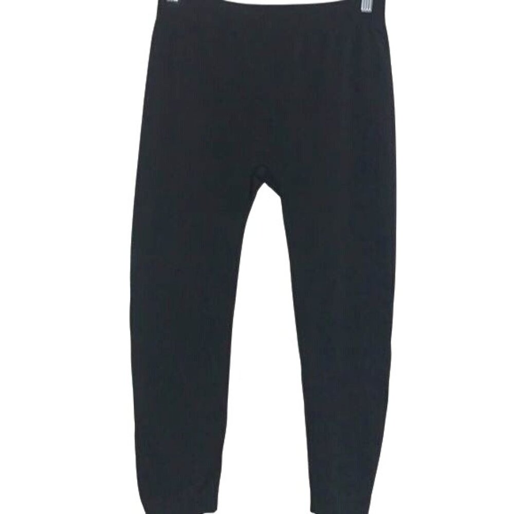 Connection 18 Black High-Waisted Stretch Leggings L/XL Nylon Spandex Blend